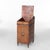 Antique English Burl 4 Drawer Leather Top Davenport Unsigned C1880 Measures - 32 3/4 h x 16 1/4 w x 19 d This exquisite...