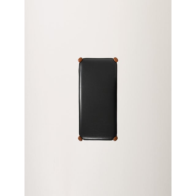 Scandinavian Stool in Teak and Leather, 1960s For Sale - Image 6 of 7