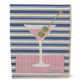 Bridget the Martini by Willa Heart in Brimfield Black Frame, Mini Art Print For Sale
