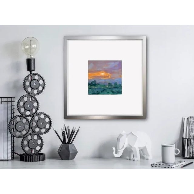 2020s Contemporary Impressionist Style Oil Painting, Landscape Sunset Art For Sale - Image 5 of 12