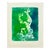 "Mermaid in Green" Fine Art Monotype by Martha Holden For Sale