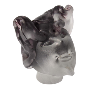 1995 Signed Art Glass Bust Sculpture by Stephen Fellerman and Clair
