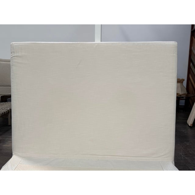 Textile Queen Size Restoration Hardware Linen Headboard For Sale - Image 7 of 12
