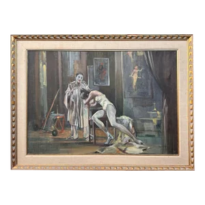 Vintage Italian Painting by Giordano Giovanetti, C. 1950's