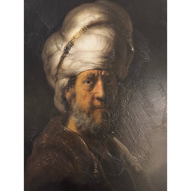 Portraiture Dutch Golden Age Portraiture — Oil Painting Reproduction in Vintage Gilded Frame For Sale - Image 3 of 3