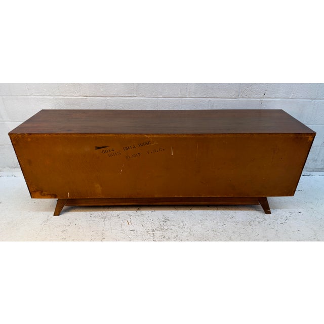 Mid-Century Walnut Credenza With Burl Inlays by Young Manufacturing For Sale - Image 16 of 16