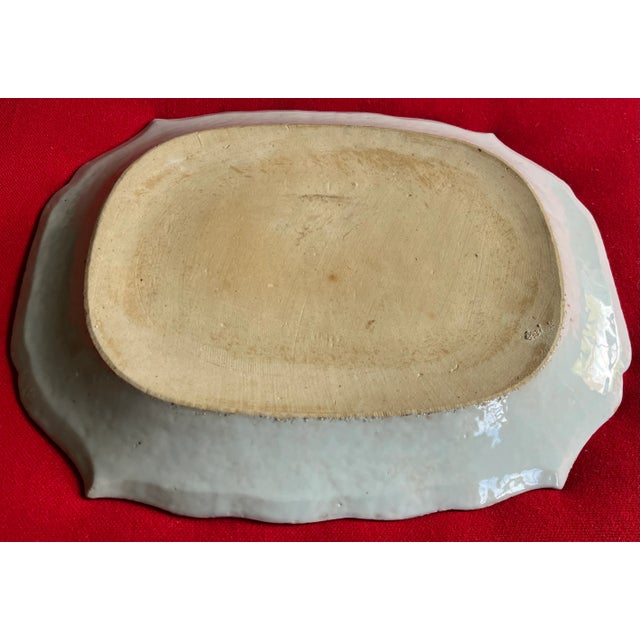 Ceramic Antique 18th Century Chinese Export Porcelain Platter in Famille Rose Palette For Sale - Image 7 of 8