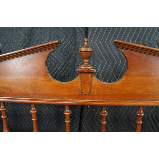 Vintage Pennsylvania House Jenny Lind Style Cherry Full Size Spindle Bed For Sale - Image 9 of 12