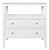 Matthew Izzo Home Douglas Textured White Linen Two Drawer Side Table With One Open Shelf, Glass Top and Polished Brass Knobs For Sale