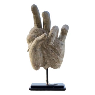 Carved Hand Sculpture, Peace - Bliss Studio For Sale