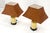 Pair of Asian Style c1070s Cylinder Shape Base Table Lamps Wooden Feet MINT! For Sale - Image 11 of 17