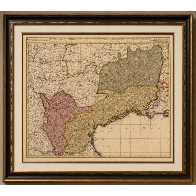 Antique map of languedoc and southern france by gerard and leonard valck, circa 1700 description: original antique map of...
