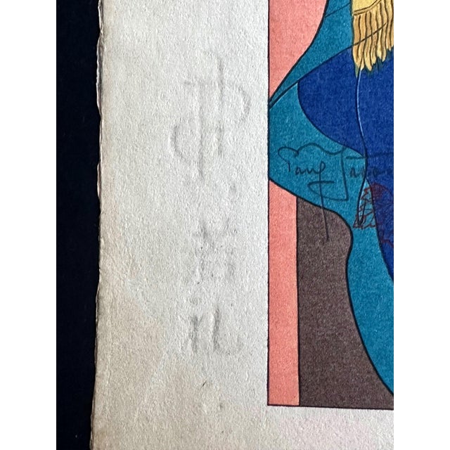 Japanese Woodblock Print Une Histoire Tres Drole by Paul Jacoulet For Sale - Image 10 of 15