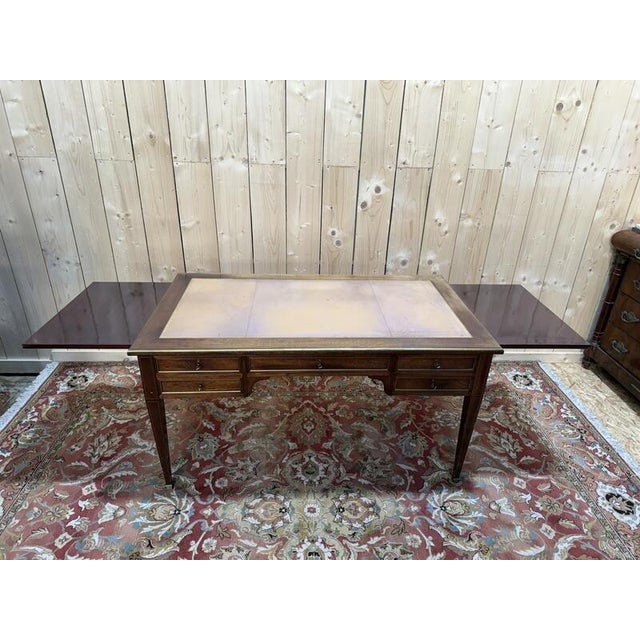 Louis XVI Directoire Style Bureau Plat in Mahogany For Sale - Image 4 of 7