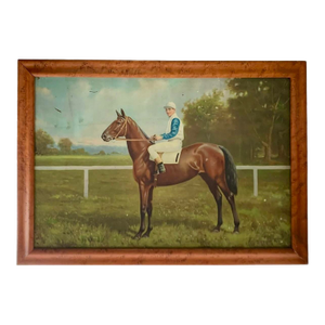 Horse Art by R. Atkinson Fox Vintage Tin Lithograph Rosebud Kentucky Derby Race