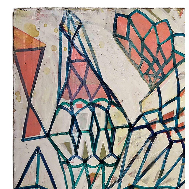 Abstract Isabel Riley Painting 'White Diamonds' For Sale - Image 3 of 11