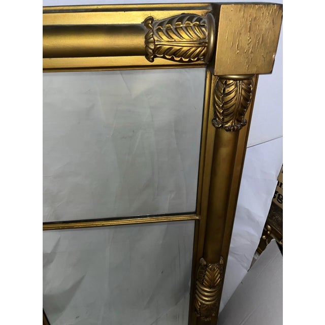 Vintage Large Vertical Gilt Mirror From Upstate New York For Sale - Image 4 of 11