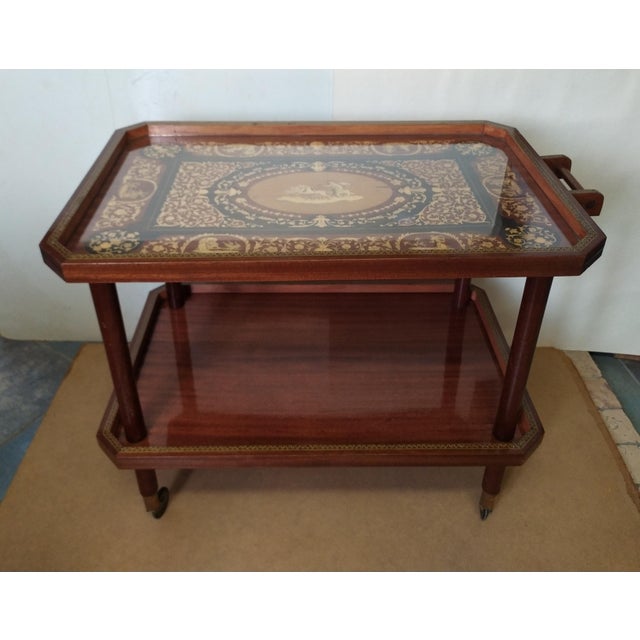 Vintage Bar Cart Made attributed to Sorrento,1940 For Sale - Image 12 of 12