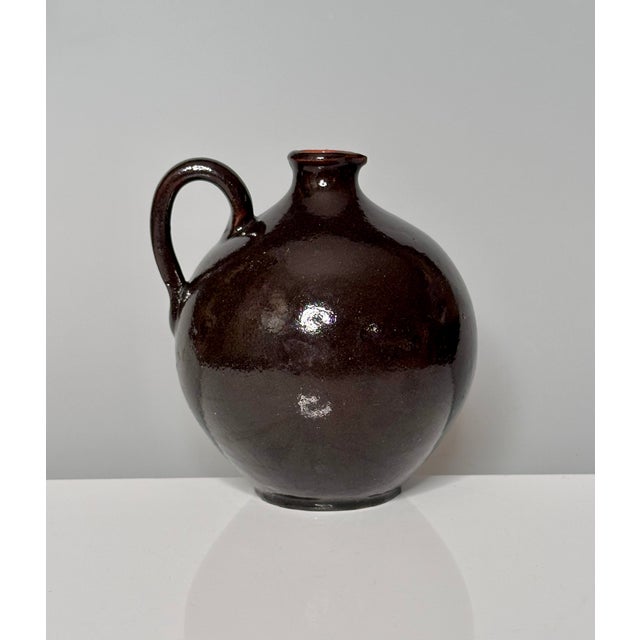 Glazed Studio Ceramic Art Jug Vase by Siegfried Gramann for Töpferhof Römhild, Germany, 1950s For Sale - Image 4 of 8