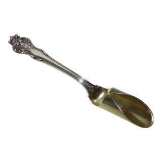 Large Antique American Heavy Solid Sterling Silver Cheese Scoop Circa Late 19th Century For Sale
