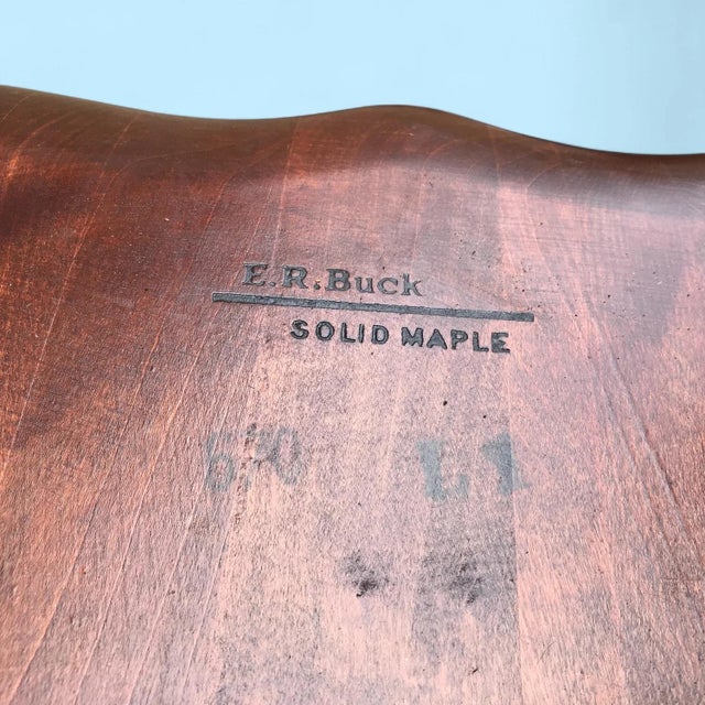 Brown Set of 6 Er Buck Maple Dining Chairs For Sale - Image 8 of 8