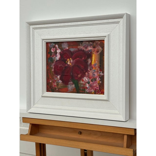 Ameryllis Study 1 - Miniature Abstract Floral Canvas Art by Contemporary Artist 2005 For Sale - Image 6 of 11
