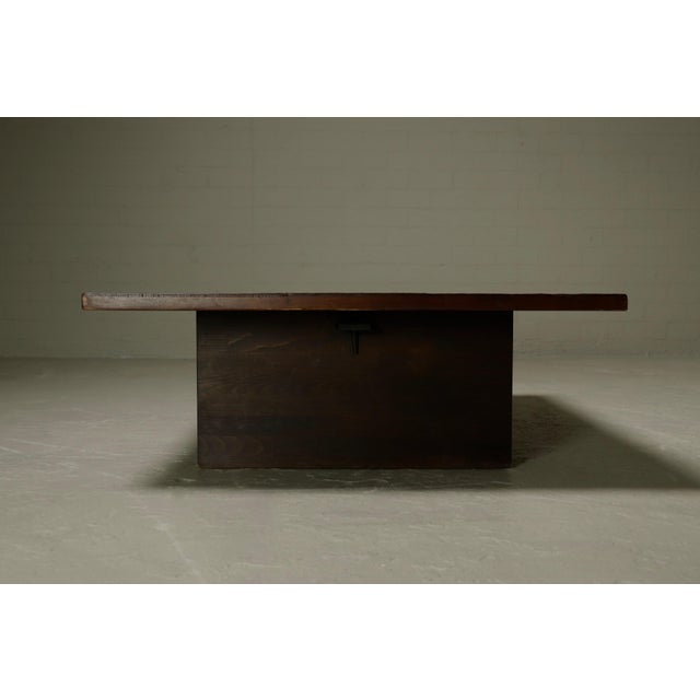 Brown Bamboo and Wood Coffee Table by Axel Vervoordt, 1980s For Sale - Image 8 of 14