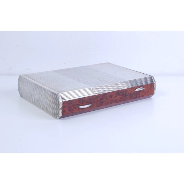 Wood and Silver Box from Janetti Florence, 1950s For Sale - Image 3 of 12