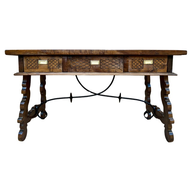 Antique Baroque Spanish Desk Table For Sale - Image 15 of 18