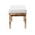 Worlds Away Matthew Izzo Home Fergie Burlwood & White Linen Stool For Sale - Image 4 of 6