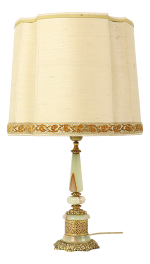 Vintage Table Lamp in Onyx, Marble and Brass, 1950s