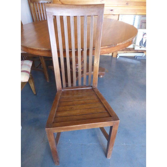 Vintage Outdoor/Indoor Teak Table and 5 Chairs by Chic Teak For Sale - Image 9 of 10