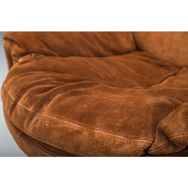 Brown Proposals P60 Leather Lounge Chair by Vittorio Introini for Saporiti, Italy, 1960s For Sale - Image 8 of 15