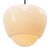 Mid-Century Modern White Opaline Glass & Brass Pendant Light For Sale - Image 3 of 8