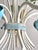 French Blue Tole Tulip 5-Light Chandelier, 1960s For Sale - Image 6 of 18