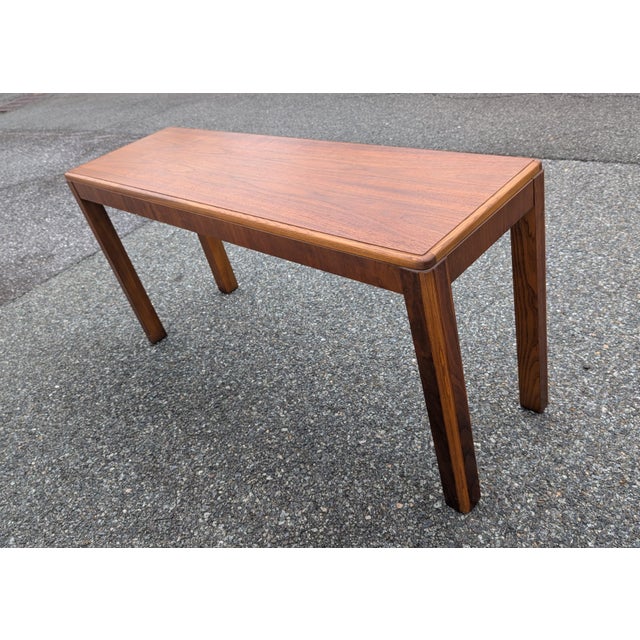 Mid 20th Century Mid Century Wall Console Walnut Table by Lane For Sale - Image 5 of 14