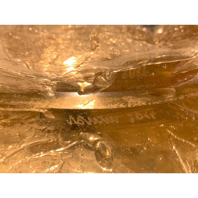 Venini Primordiale Table Lamp with Amber Murano Glass Sphere from Venini, 2011 For Sale - Image 4 of 11