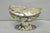 Antique Victorian Japanese Silver Plated Rose Flower Repousse Nut Bowl Dish For Sale - Image 9 of 16