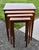 Inlaid Mahogany Nesting Tables Vintage Set of 4 Stacking Tables For Sale - Image 11 of 18