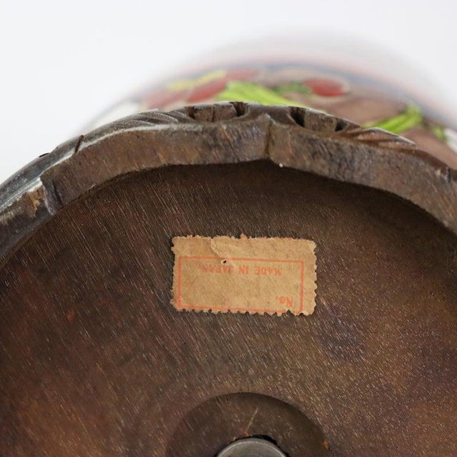 Antique Japanese Enameled Porcelain Lamp With Figures C1920 For Sale - Image 13 of 13