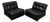 Circa 1970 Original Black Leather Amanta Lounge Chairs by Mario Bellini for C&b Italia For Sale