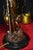 Art Nouveau Bronze Figural Table Lamp with Curved Glass Shade attributed to Luca Madrassi, 1920s For Sale - Image 11 of 16