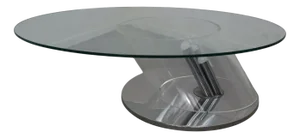 Glass and Steel Coffee Table Ipomea Model by Rimadesio, Italy, 1970s