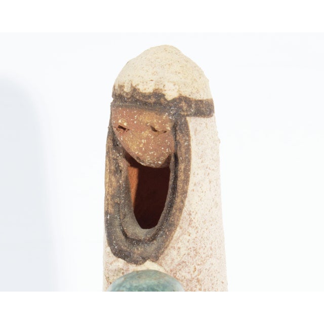 Ceramic Israeli Studio Pottery Sculpture of Woman by David Kalderon For Sale - Image 7 of 10