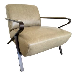 American Leather Oscar Accent Chair For Sale