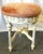 Late 20th Century Vintage French Oval Vanity Stool With New Velvet Upholstery For Sale - Image 5 of 12