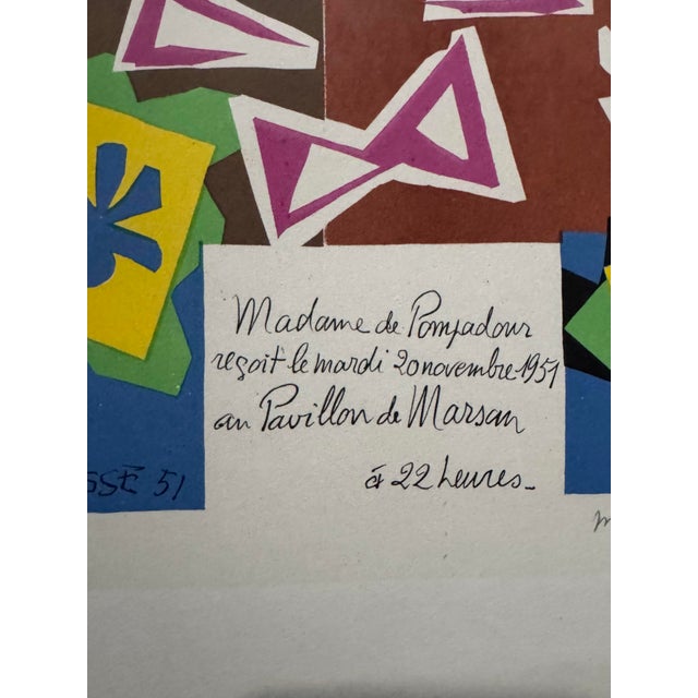 Mourlot Henri Matisse – “Madame De Pompadour” (Lithograph, 1959) Printed by Mourlot For Sale - Image 4 of 11