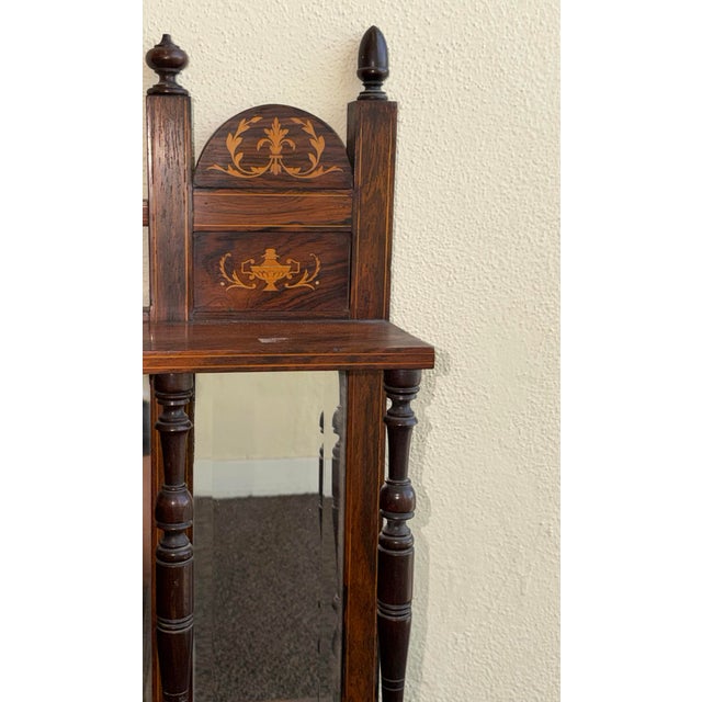 Antique English Edwardian Entry or Over Mantel Mirror For Sale - Image 12 of 12