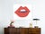 Contemporary Kiss Me Dark Coral by Angela Chrusciaki Blehm in White Frame, Medium Art Print For Sale - Image 3 of 4