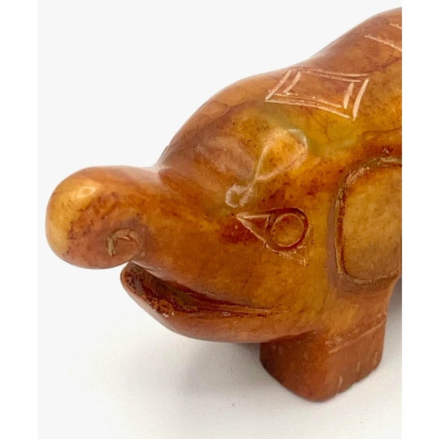 1960s Hand-Carved Chinese Jade Elephant For Sale In Las Vegas - Image 6 of 8